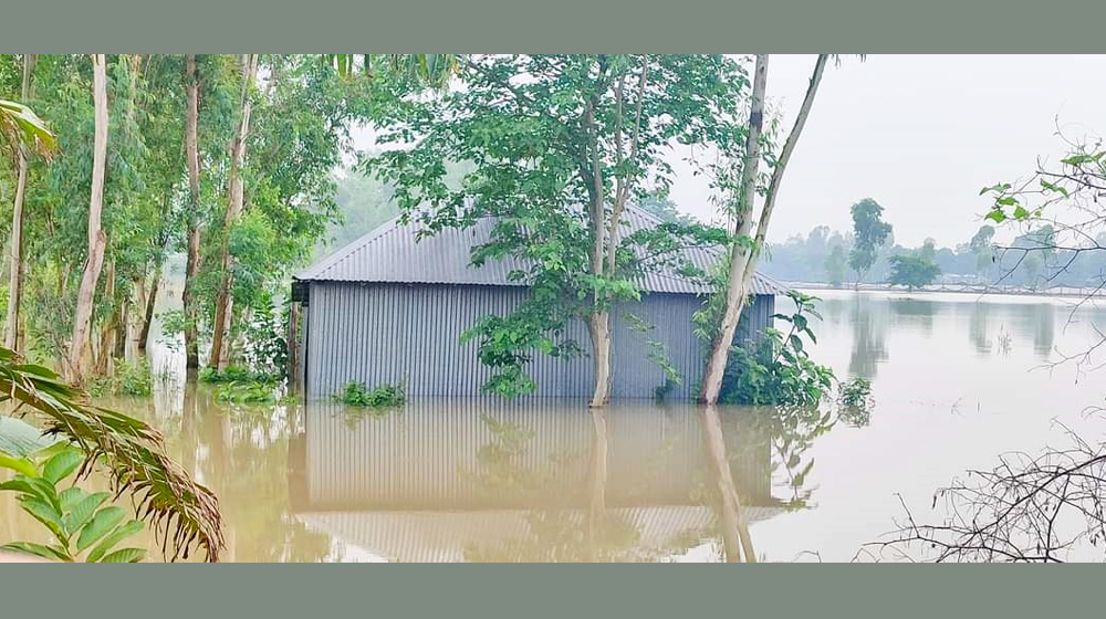 বগুড়ায় রাস্তাঘাট, চরাঞ্চলসহ শিক্ষাপ্রতিষ্ঠান প্লাবিত