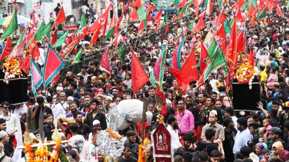 কঠোর নিরাপত্তায় রাজধানীতে তাজিয়া মিছিল শুরু